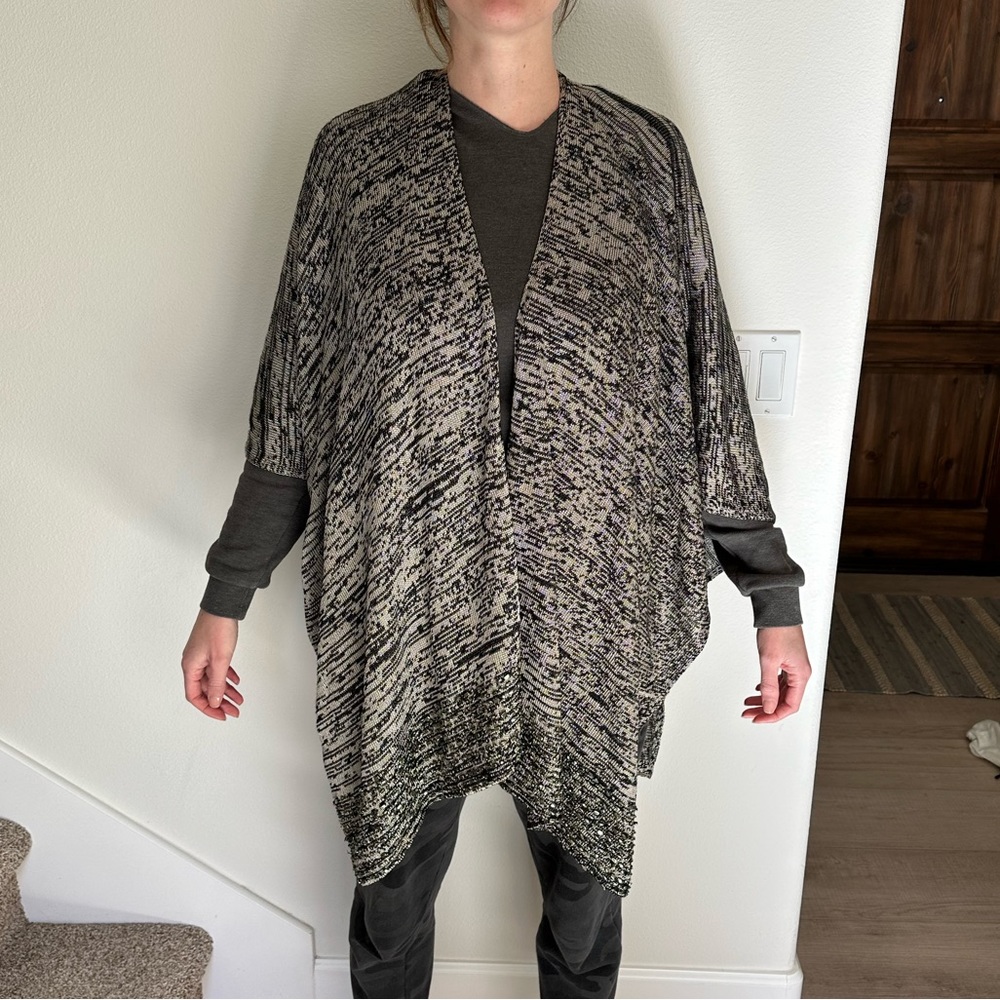 Chicos Heavy Beaded Shawl